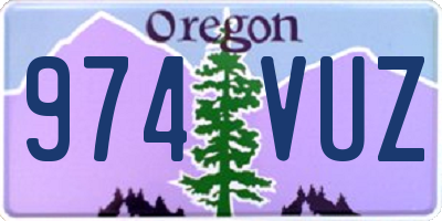 OR license plate 974VUZ