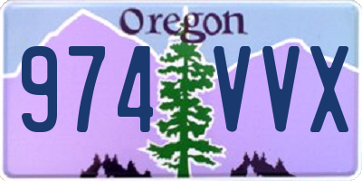 OR license plate 974VVX