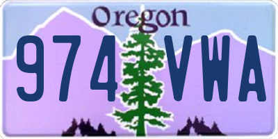 OR license plate 974VWA