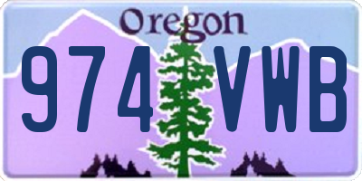 OR license plate 974VWB