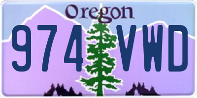 OR license plate 974VWD