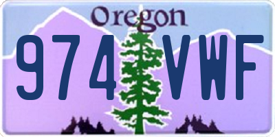 OR license plate 974VWF