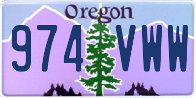 OR license plate 974VWW