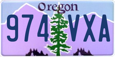 OR license plate 974VXA
