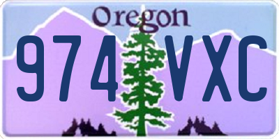 OR license plate 974VXC