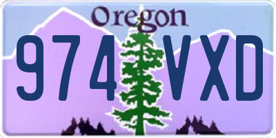 OR license plate 974VXD