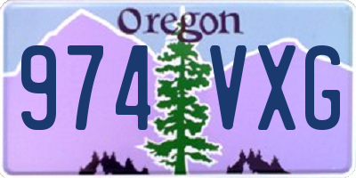 OR license plate 974VXG