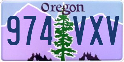 OR license plate 974VXV