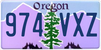 OR license plate 974VXZ