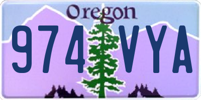 OR license plate 974VYA