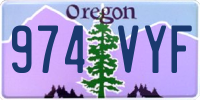 OR license plate 974VYF