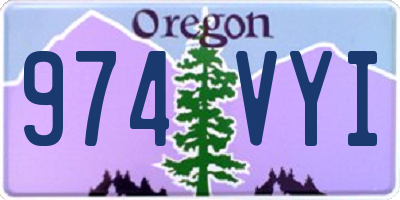 OR license plate 974VYI
