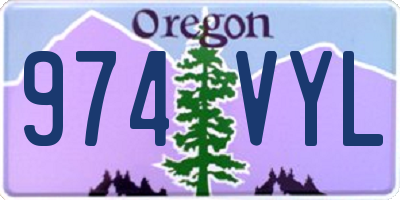 OR license plate 974VYL