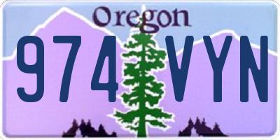 OR license plate 974VYN