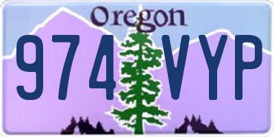 OR license plate 974VYP
