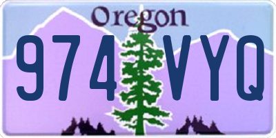 OR license plate 974VYQ