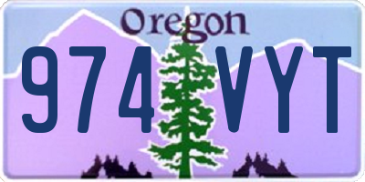 OR license plate 974VYT