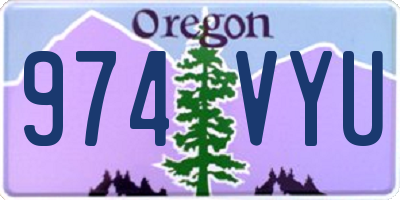 OR license plate 974VYU
