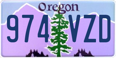 OR license plate 974VZD