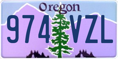 OR license plate 974VZL