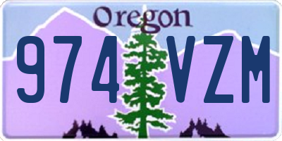 OR license plate 974VZM