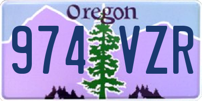 OR license plate 974VZR