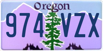 OR license plate 974VZX