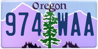 OR license plate 974WAA