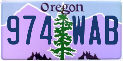 OR license plate 974WAB