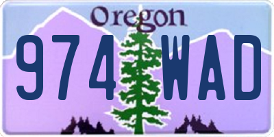 OR license plate 974WAD