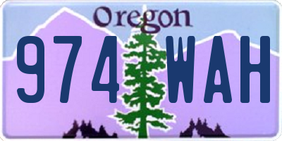 OR license plate 974WAH