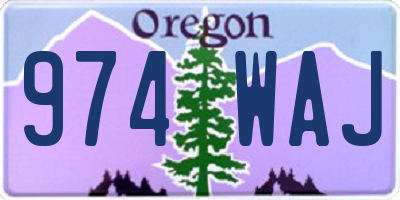 OR license plate 974WAJ