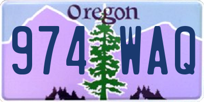 OR license plate 974WAQ