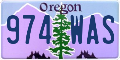 OR license plate 974WAS