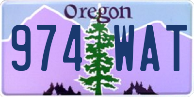 OR license plate 974WAT