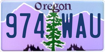 OR license plate 974WAU