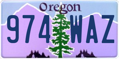 OR license plate 974WAZ