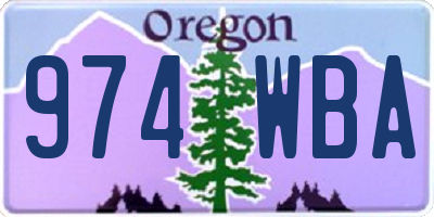 OR license plate 974WBA