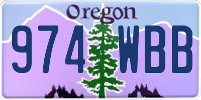 OR license plate 974WBB