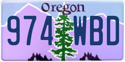 OR license plate 974WBD