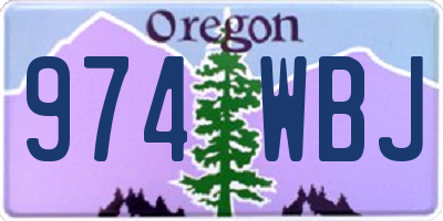 OR license plate 974WBJ