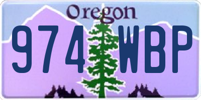 OR license plate 974WBP