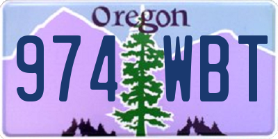 OR license plate 974WBT