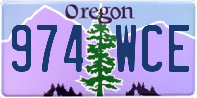 OR license plate 974WCE