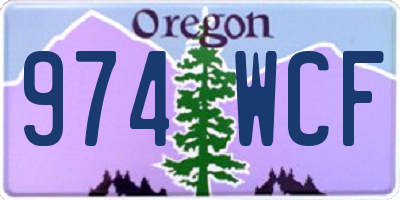 OR license plate 974WCF
