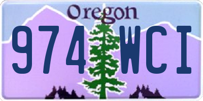 OR license plate 974WCI