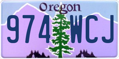 OR license plate 974WCJ