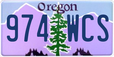 OR license plate 974WCS