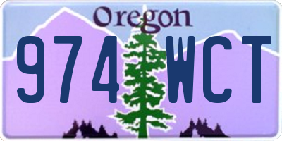 OR license plate 974WCT