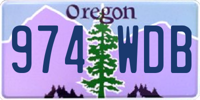 OR license plate 974WDB